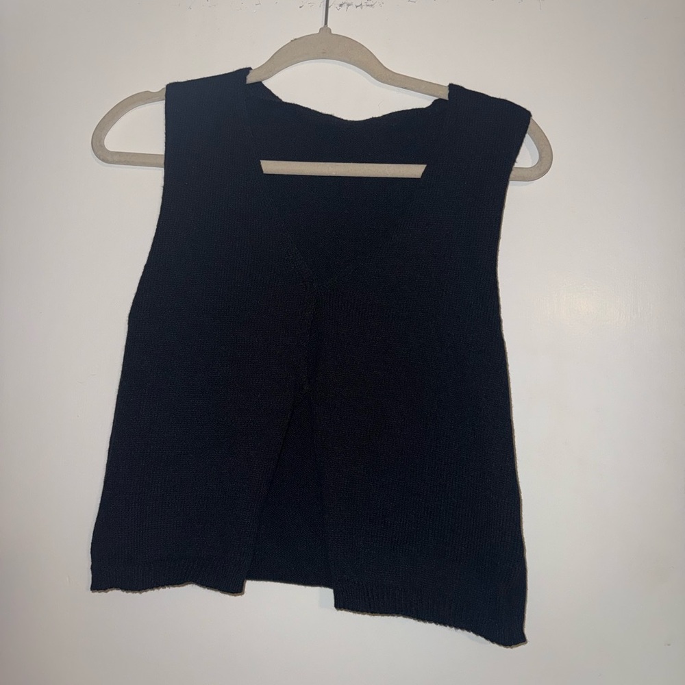 Open front sweater vest
